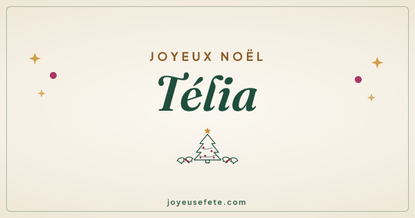 Image « Joyeux Noël Télia » au format large