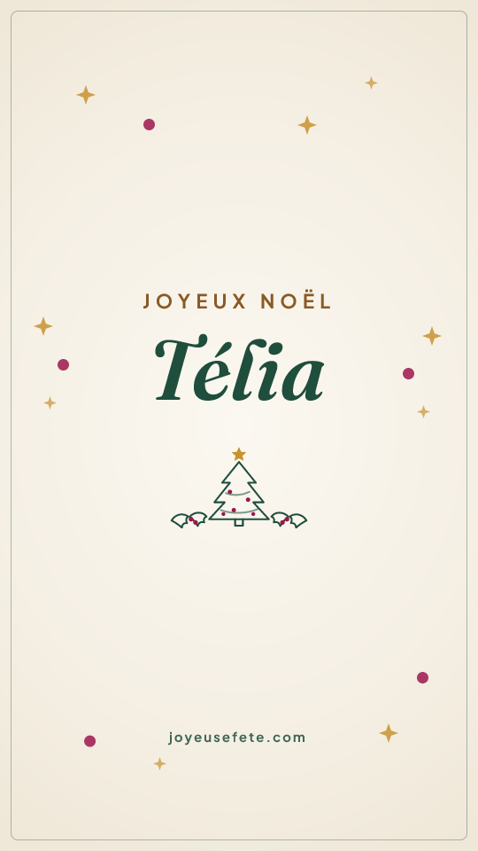 Image « Joyeux Noël Télia » au format story