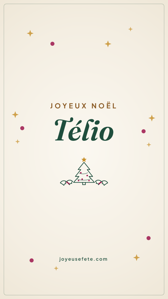 Image « Joyeux Noël Télio » au format story