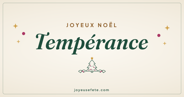 Image « Joyeux Noël Tempérance » au format large