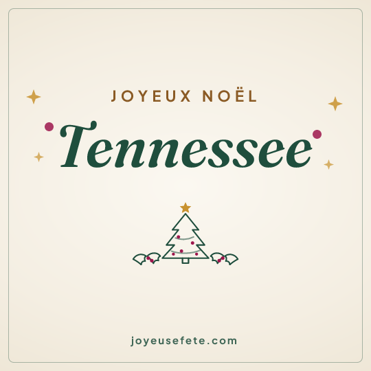 Image carrée « Joyeux Noël Tennessee » pour WhatsApp