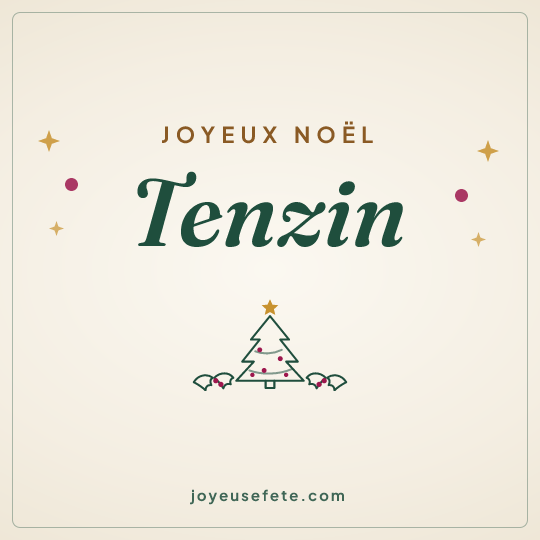 Image carrée « Joyeux Noël Tenzin » pour WhatsApp