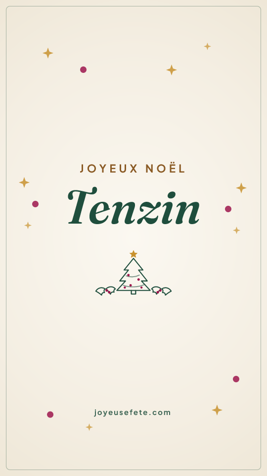 Image « Joyeux Noël Tenzin » au format story