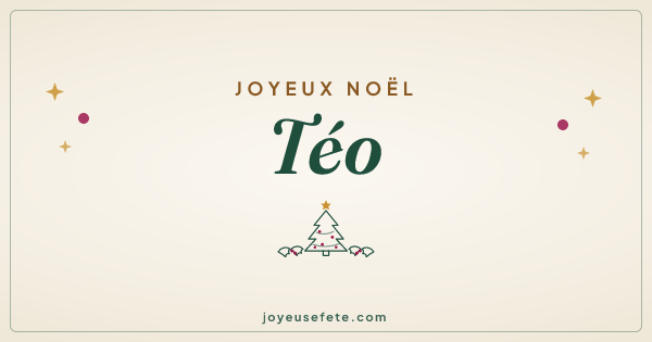 Image « Joyeux Noël Téo » au format large