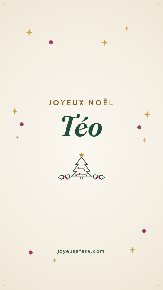 Image « Joyeux Noël Téo » au format story