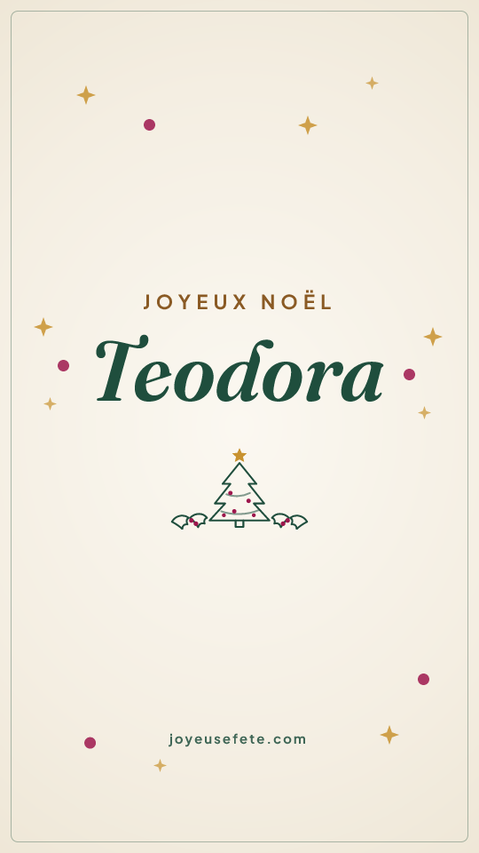 Image « Joyeux Noël Teodora » au format story