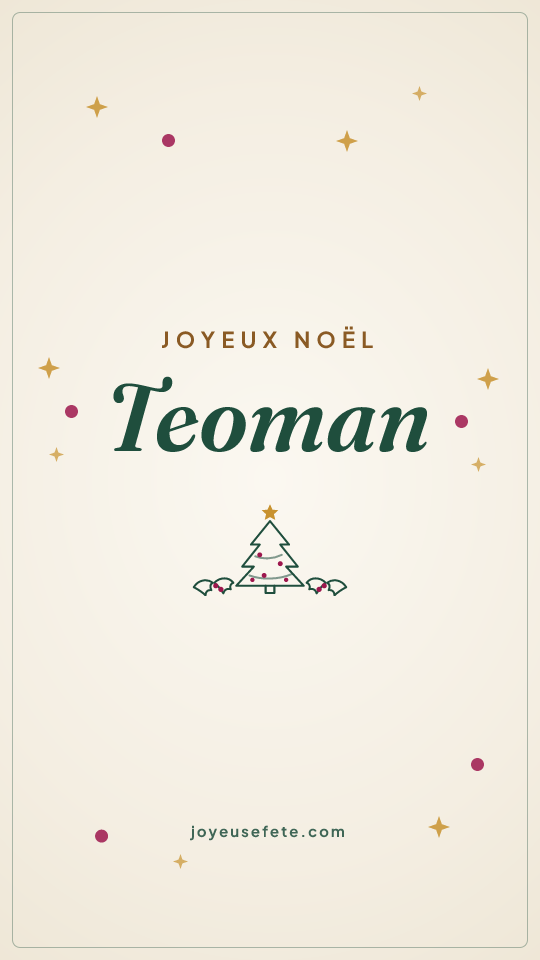 Image « Joyeux Noël Teoman » au format story