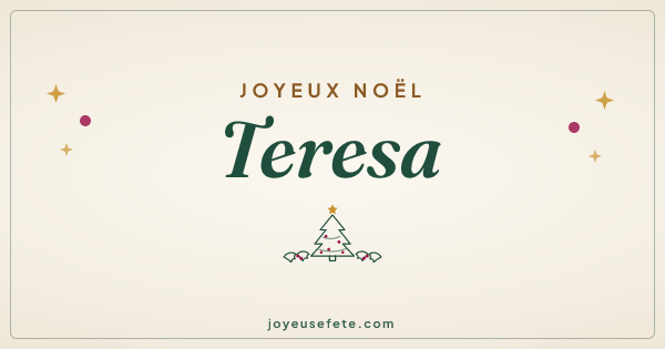Image « Joyeux Noël Teresa » au format large