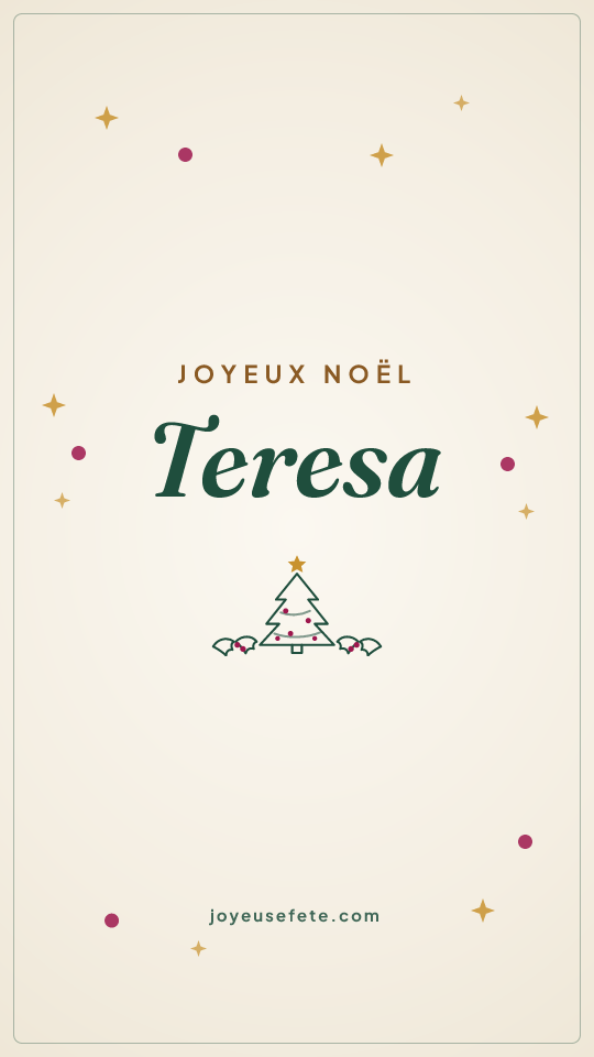 Image « Joyeux Noël Teresa » au format story
