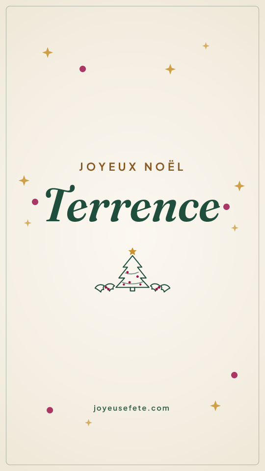 Image « Joyeux Noël Terrence » au format story
