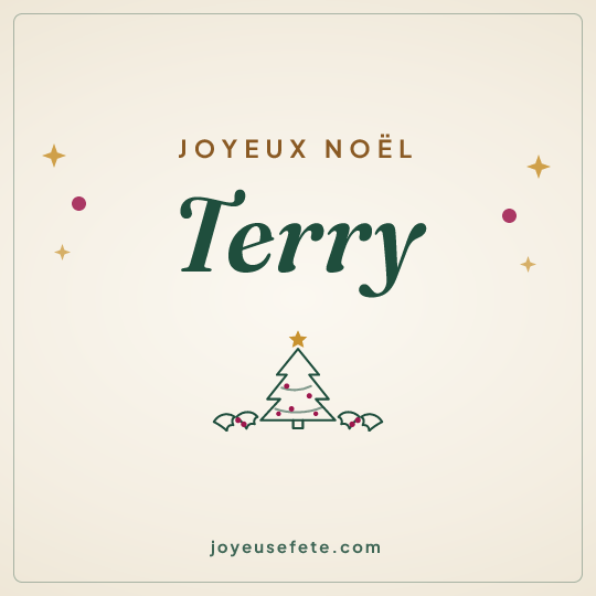 Image carrée « Joyeux Noël Terry » pour WhatsApp