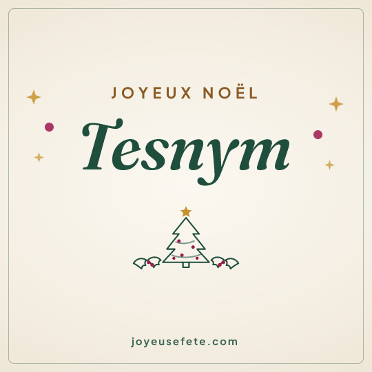 Image carrée « Joyeux Noël Tesnym » pour WhatsApp