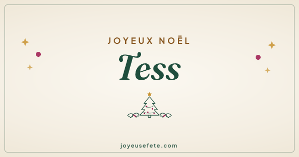 Image « Joyeux Noël Tess » au format large