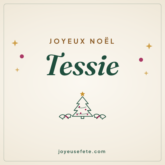 Image carrée « Joyeux Noël Tessie » pour WhatsApp