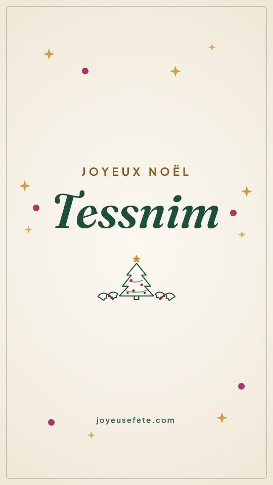 Image « Joyeux Noël Tessnim » au format story