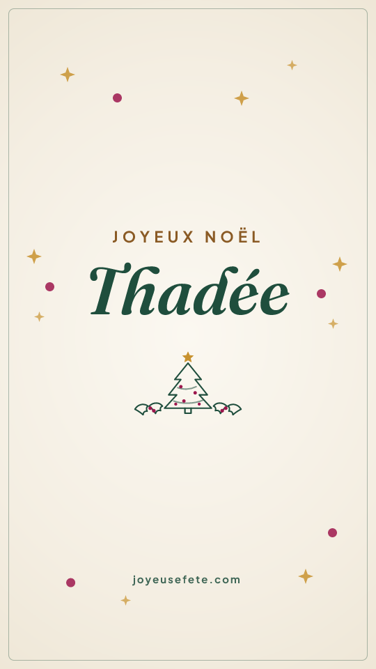 Image « Joyeux Noël Thadée » au format story