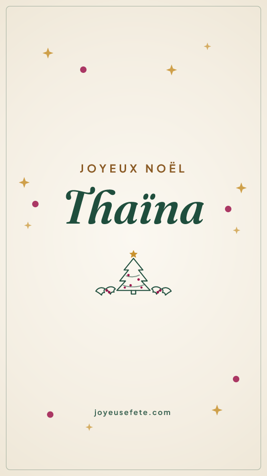 Image « Joyeux Noël Thaïna » au format story