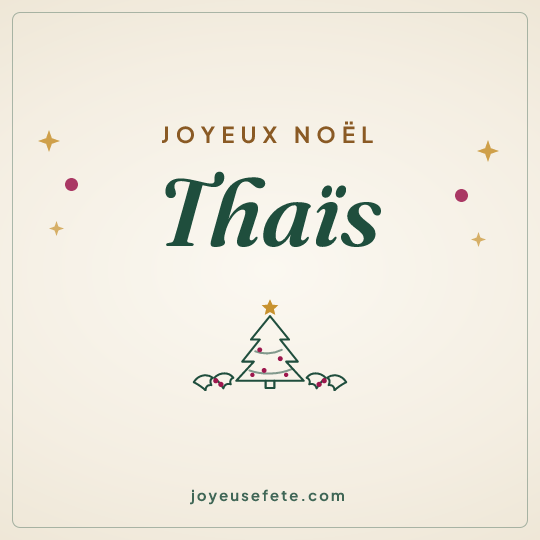 Image carrée « Joyeux Noël Thaïs » pour WhatsApp