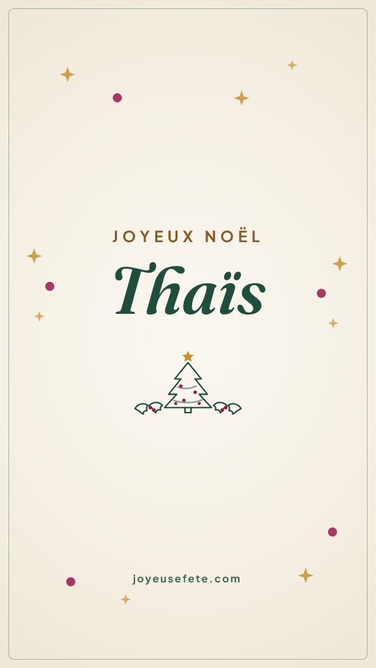 Image « Joyeux Noël Thaïs » au format story