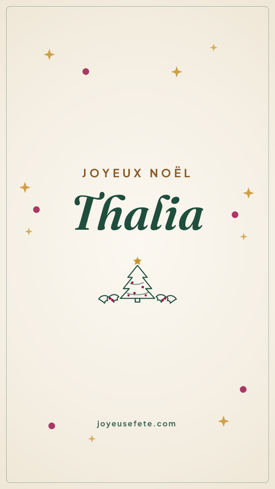 Image « Joyeux Noël Thalia » au format story