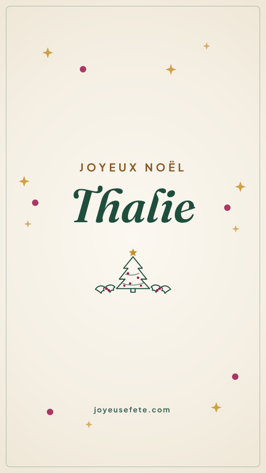 Image « Joyeux Noël Thalie » au format story