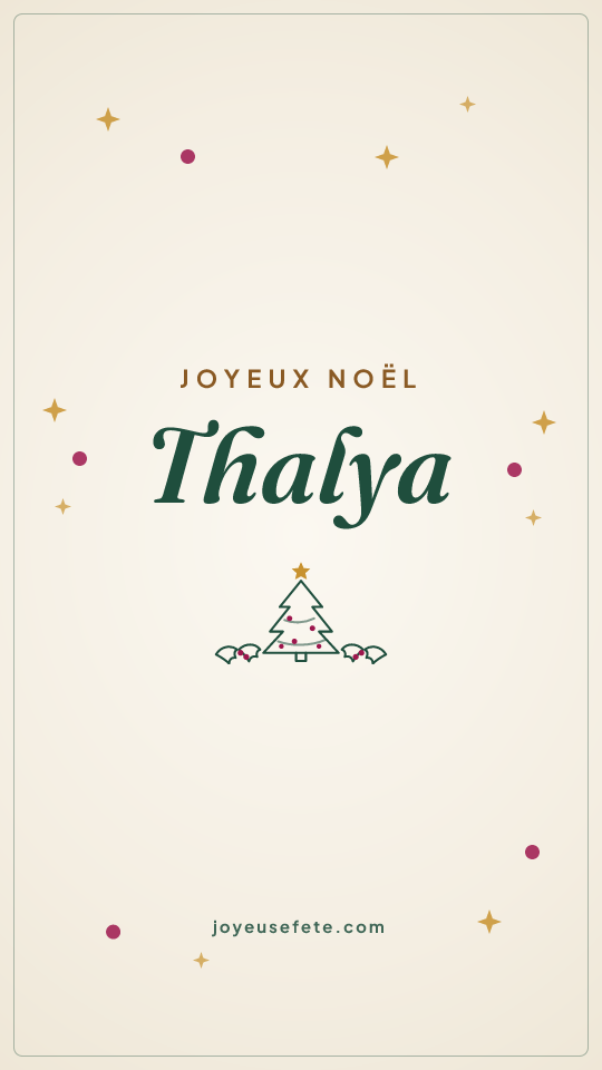 Image « Joyeux Noël Thalya » au format story