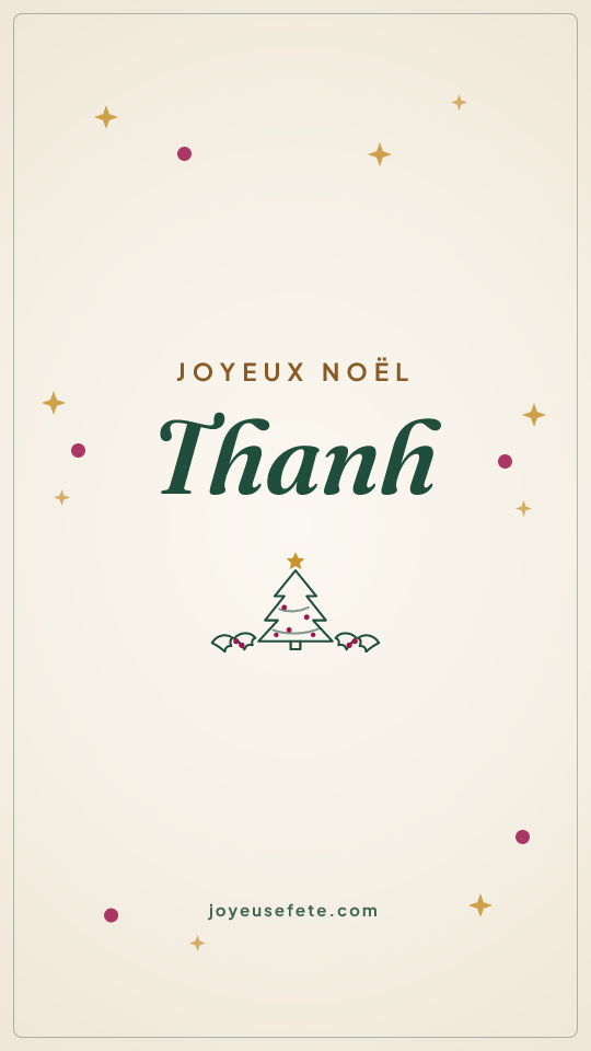 Image « Joyeux Noël Thanh » au format story