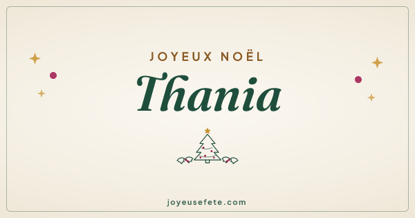 Image « Joyeux Noël Thania » au format large