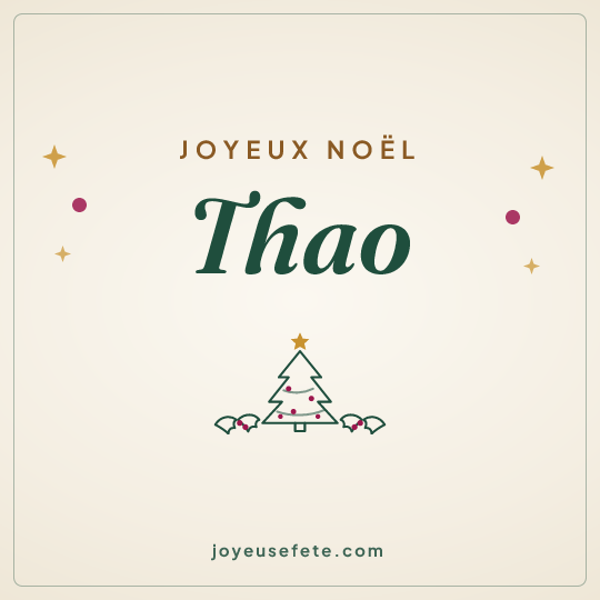 Image carrée « Joyeux Noël Thao » pour WhatsApp