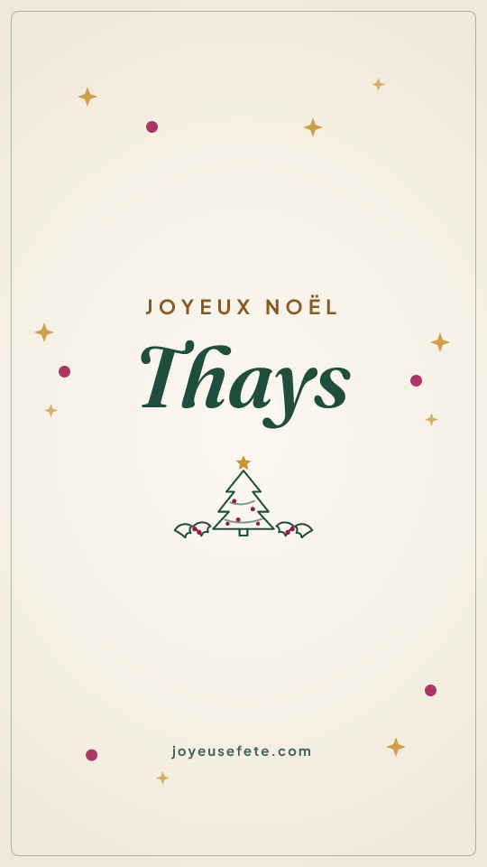 Image « Joyeux Noël Thays » au format story