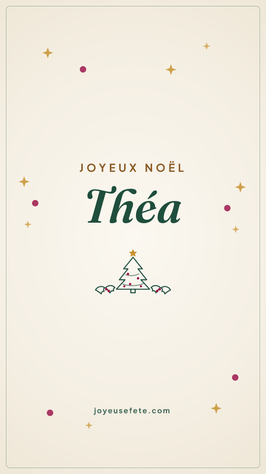 Image « Joyeux Noël Théa » au format story