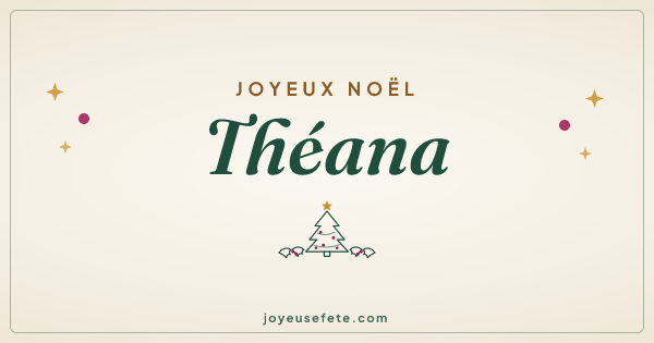 Image « Joyeux Noël Théana » au format large