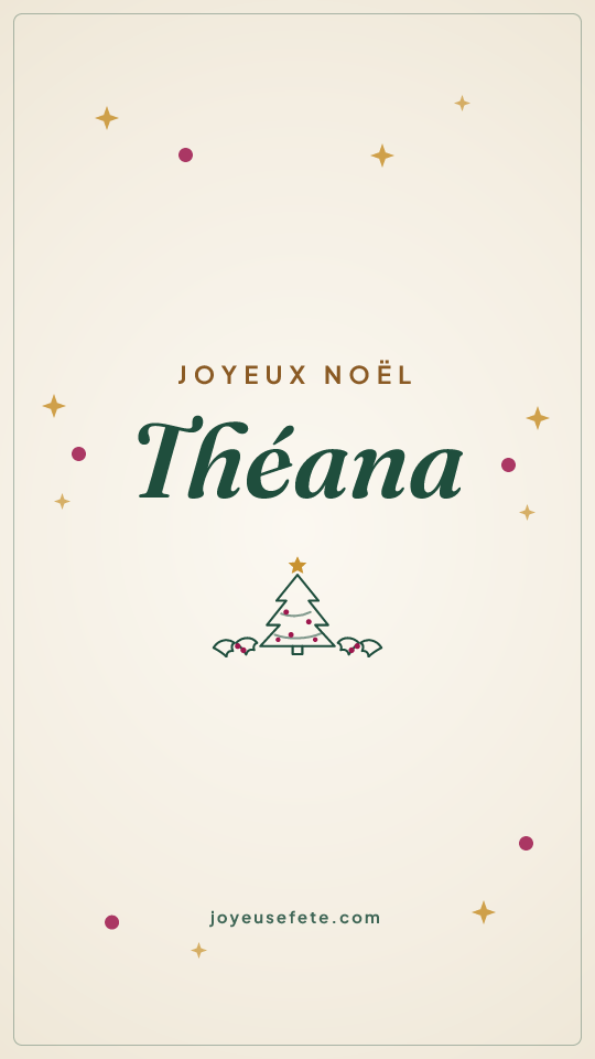 Image « Joyeux Noël Théana » au format story