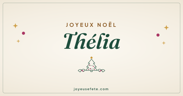 Image « Joyeux Noël Thélia » au format large