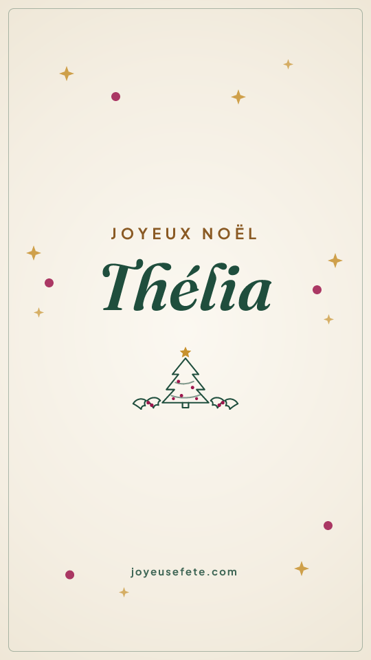 Image « Joyeux Noël Thélia » au format story