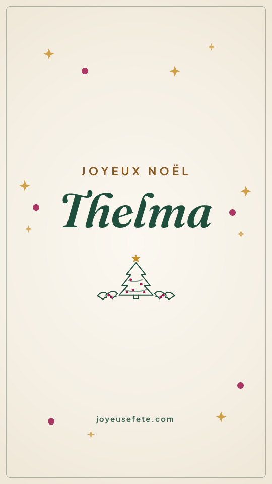 Image « Joyeux Noël Thelma » au format story