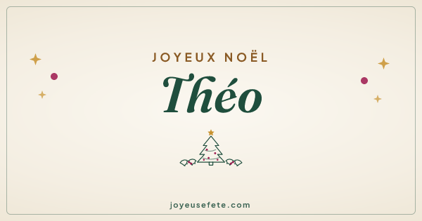 Image « Joyeux Noël Théo » au format large