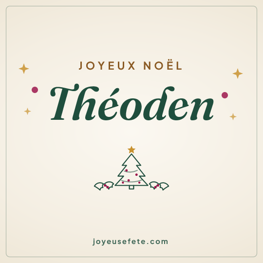 Image carrée « Joyeux Noël Théoden » pour WhatsApp