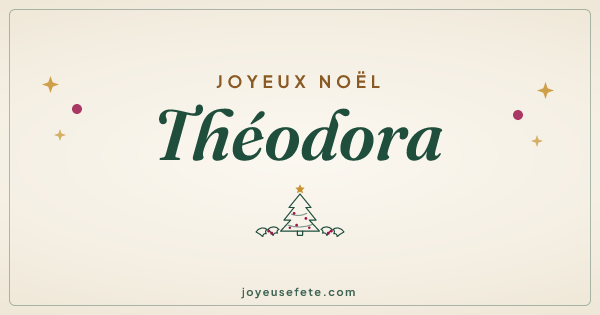 Image « Joyeux Noël Théodora » au format large
