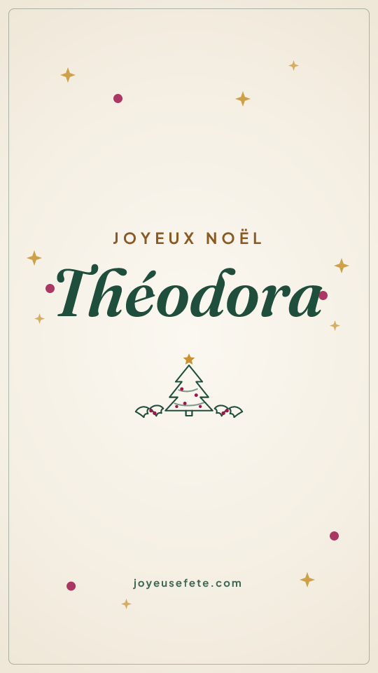Image « Joyeux Noël Théodora » au format story