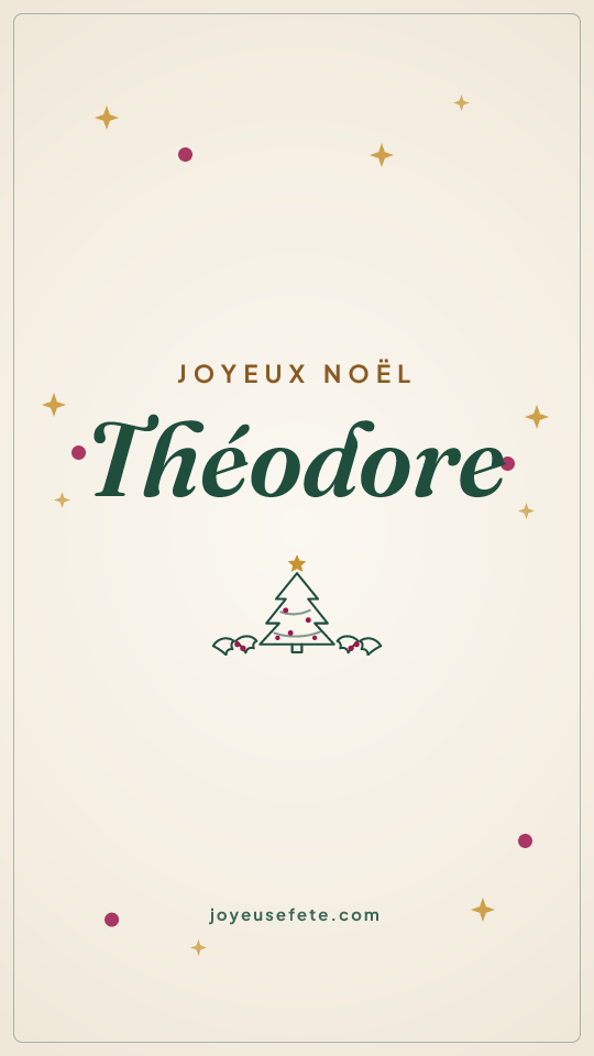 Image « Joyeux Noël Théodore » au format story