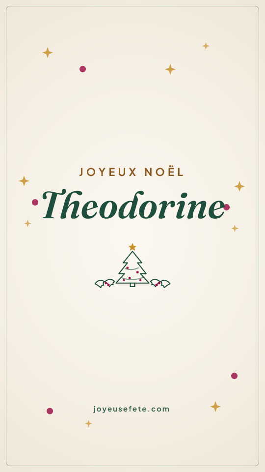 Image « Joyeux Noël Theodorine » au format story