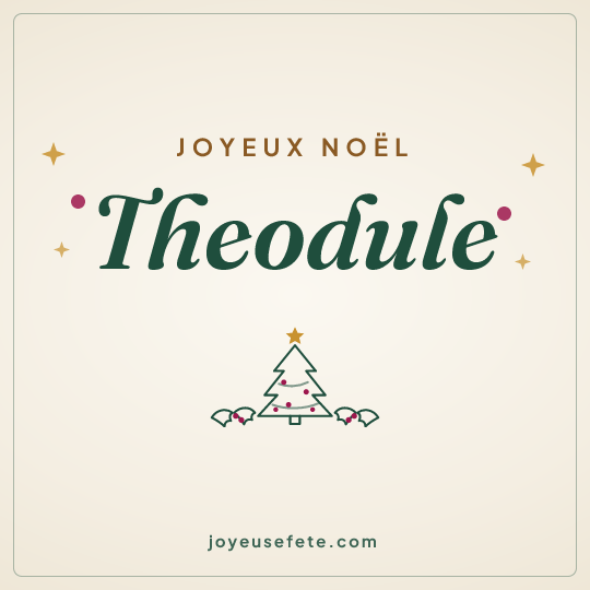 Image carrée « Joyeux Noël Theodule » pour WhatsApp