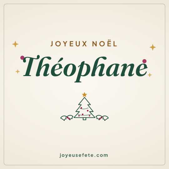 Image carrée « Joyeux Noël Théophane » pour WhatsApp