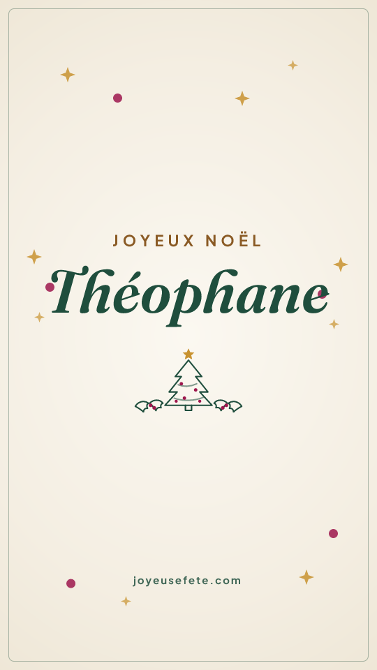 Image « Joyeux Noël Théophane » au format story