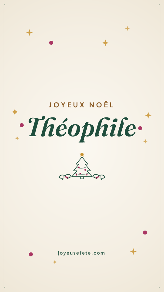 Image « Joyeux Noël Théophile » au format story