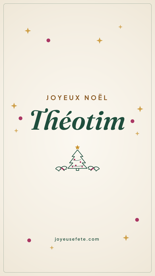 Image « Joyeux Noël Théotim » au format story