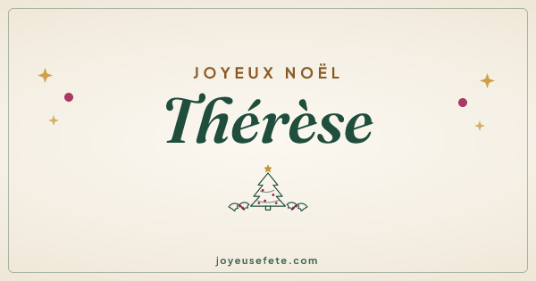 Image « Joyeux Noël Thérèse » au format large