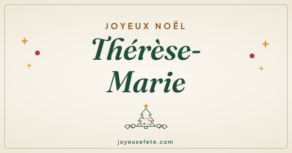 Image « Joyeux Noël Thérèse-Marie » au format large