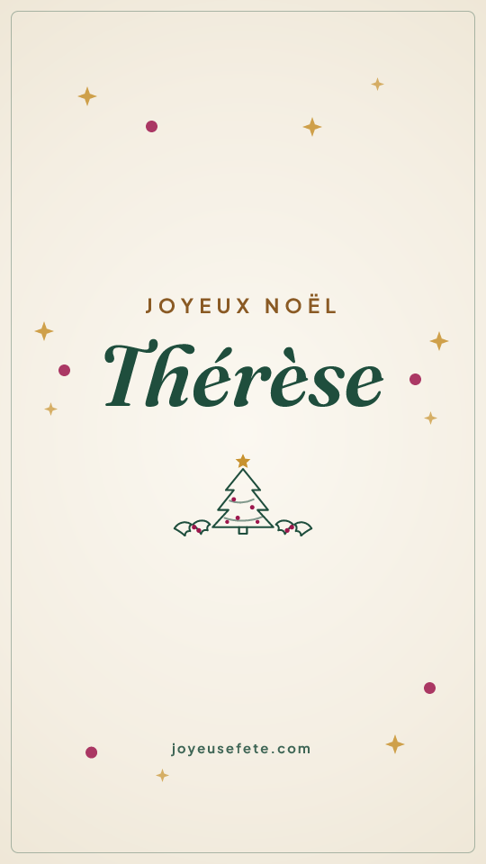 Image « Joyeux Noël Thérèse » au format story